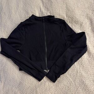 SET Active Women's Black Cropped Zip